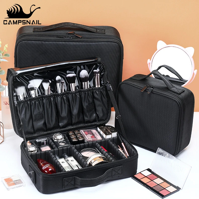 Campsnail Makeup Bag Cosmetic Unfitted Vanity Cases Travel Beauty Box 