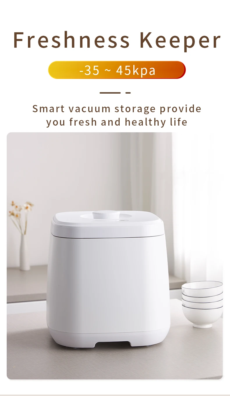 Vacuum Storage Box Insect-proof Intelligent Vacuum Rice Storage Bucket ...