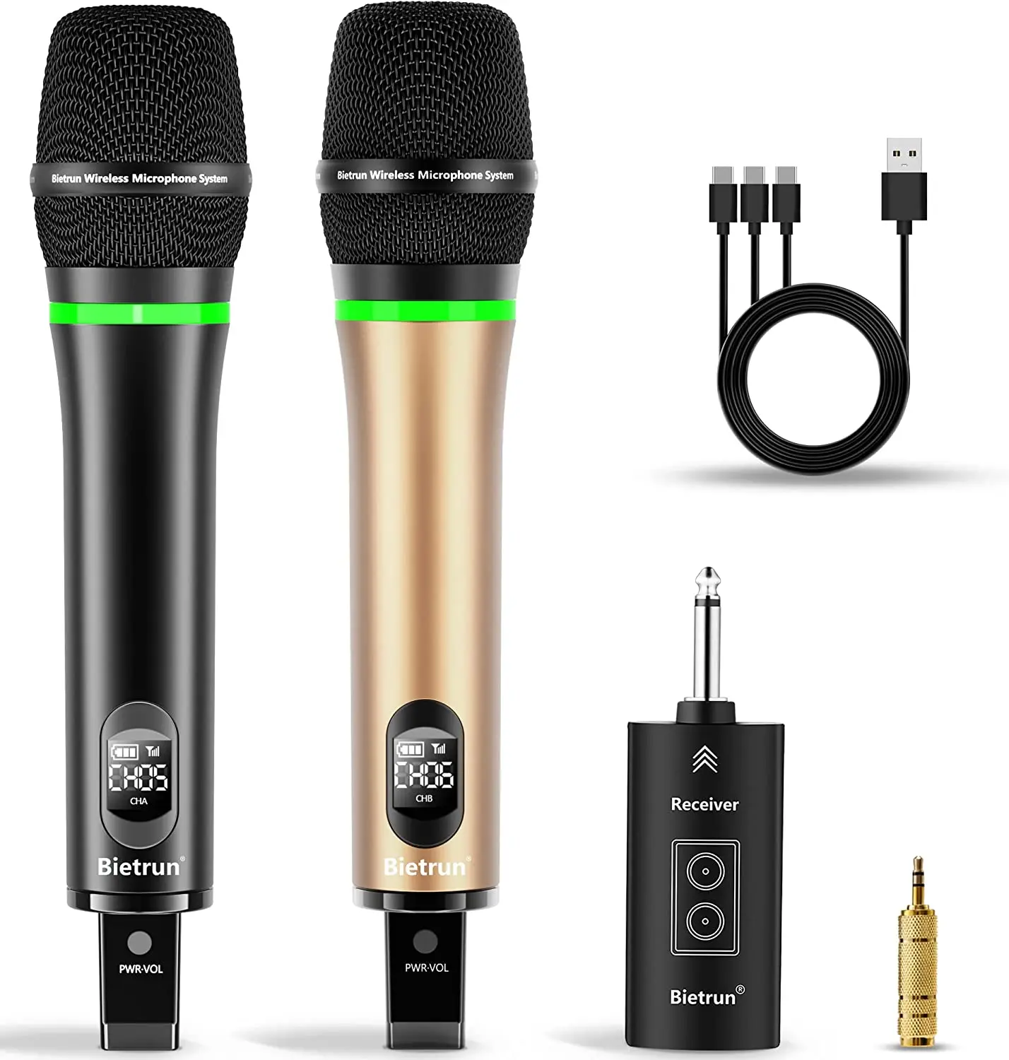 Bietrun Wireless Microphone 240FT Rechargeable UHF Alibaba