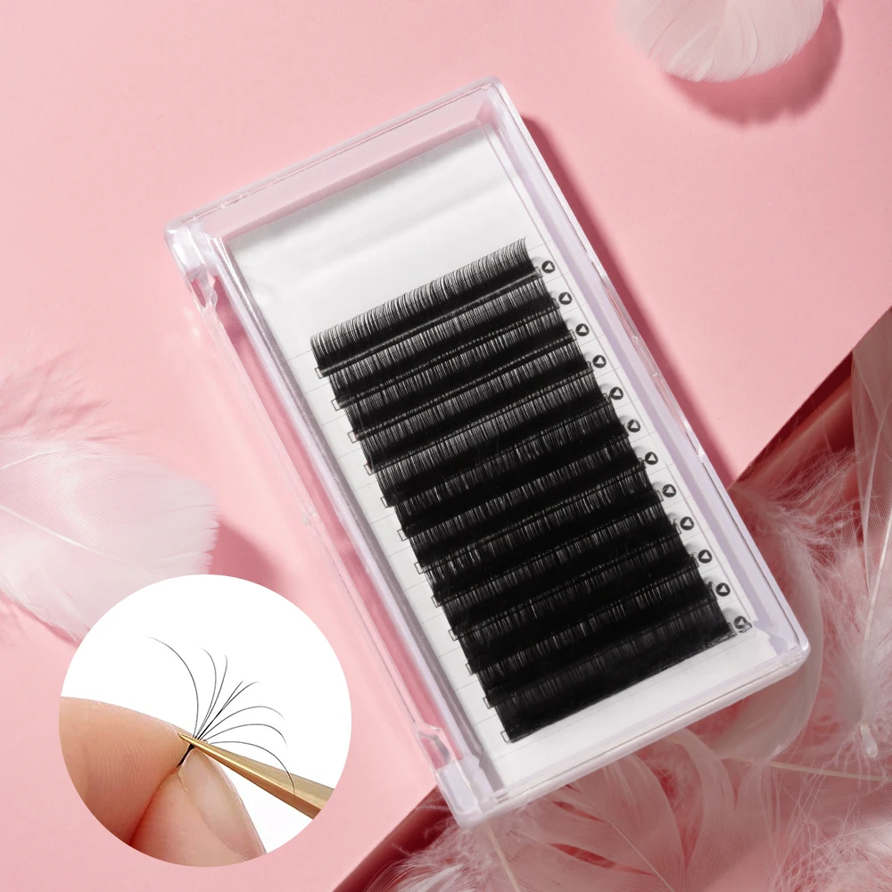 Private Label Soft Fluffy Korean Pbt Silk Lash 0.07 C D Curl 8-10-12mm ...