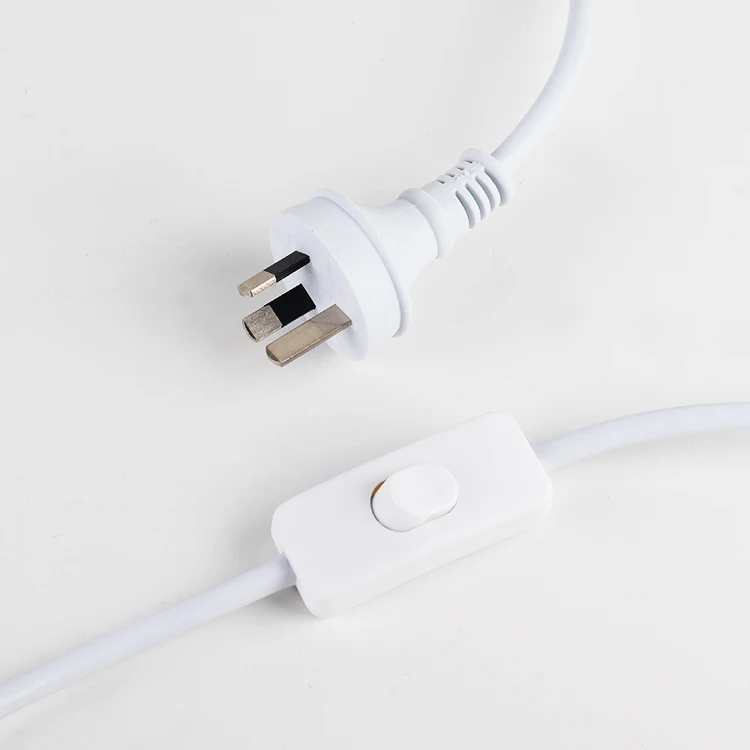 Lighting Accessory 220V EU Plug Switch Cable for T5 LED Tube T8 Power Charging Wire Connection Wire ON/OFF Connector Home Decor