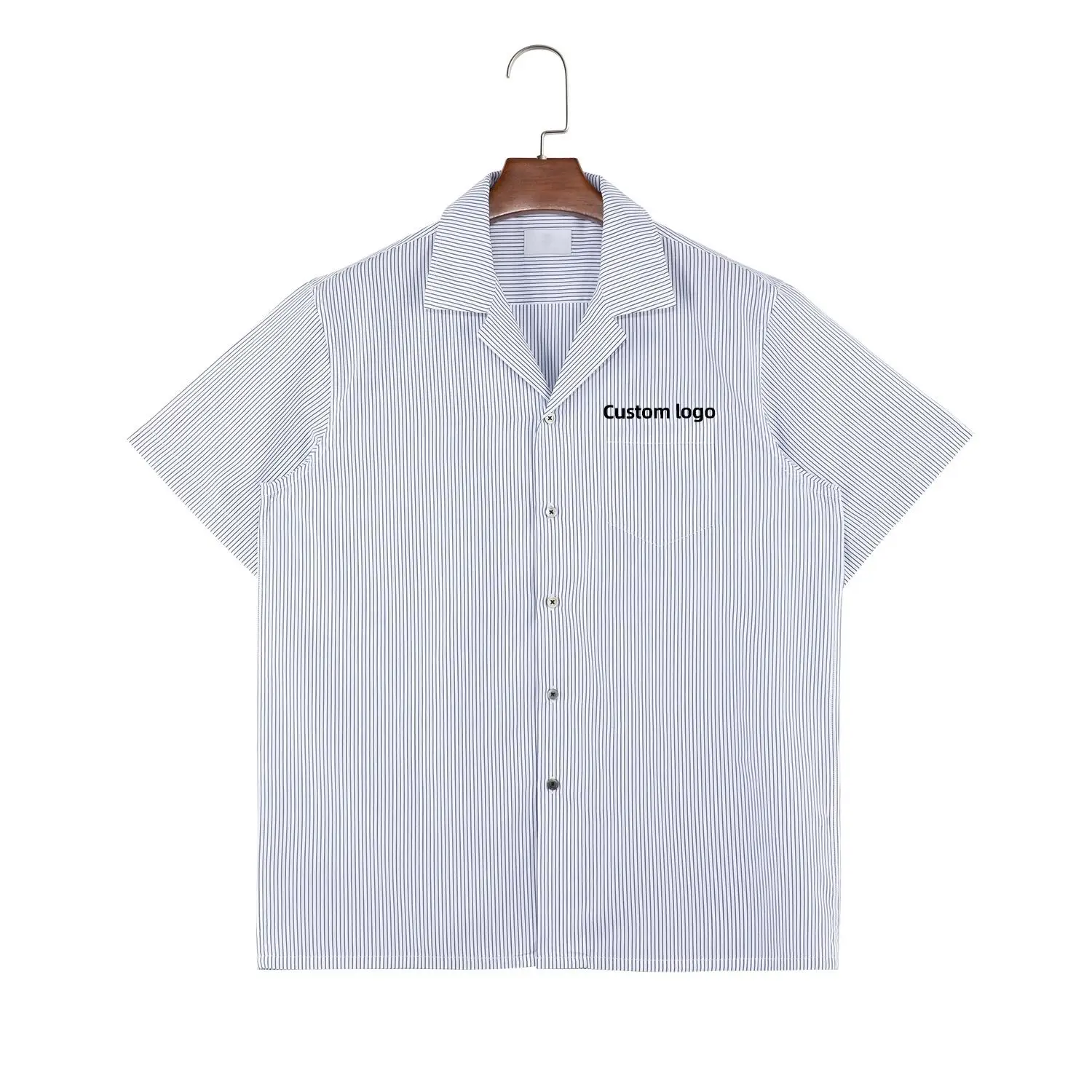 Custom High Quality Summer Printed Leisure Oversized Vintage Short Sleeves Button up Plaid Shirt details