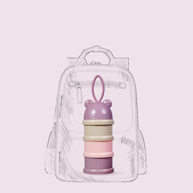 Layered Storage and Portable Milk Powder Box for Baby Outdoors