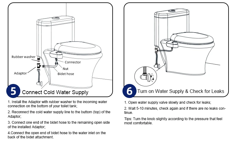 Modern Fresh Water Non-electric Bidet Sprayer OEM/ODM Ultra-Slim Shattaf Bathroom Retractable Dual Nozzle Bidet Attachment supplier