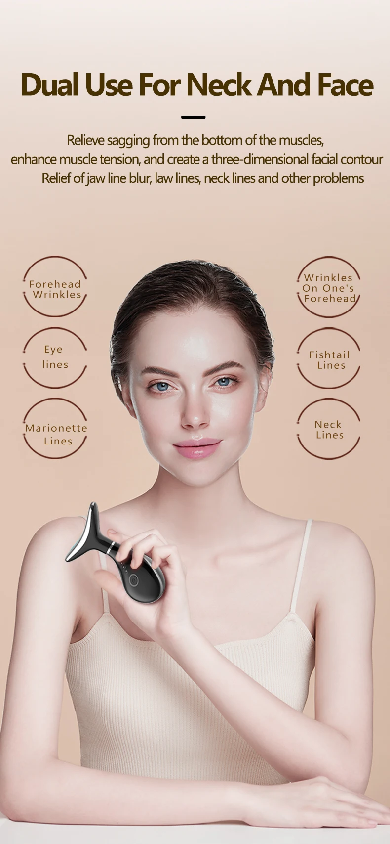 Neck Face Lifting Massager Face Sculpting Tool Skin Rejuvenation Device for Anti Aging Lifting and Tightening Sagging Skin
