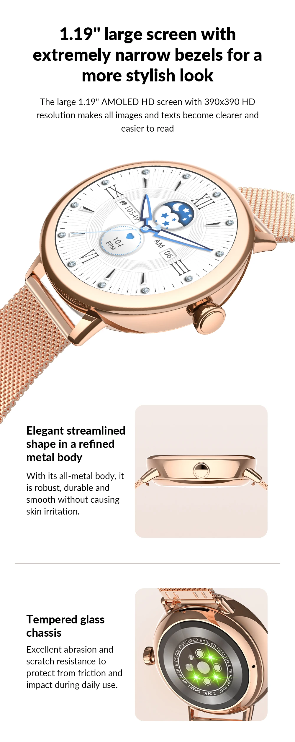 If you are searching for a supplier of a product with perfect quality control and highly competitive prices, which gives you an advantage in expanding your local market, then contact us now!  Competitive suppliers of   LC601A Fashion Lady Smart Watch 2026 with 1.19inch AMOLED Screen IP68 Heart Rate Monitoring BT Call SmartWatch for Women