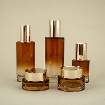 Luxury Set Glass Skincare Matte Body Oil 100ml/120ml Durable Luxury Non Pump Bottle with Pump