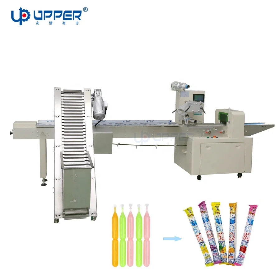 Customized Feeder Automatic Freezie Popsicle Pillow Packing Machine