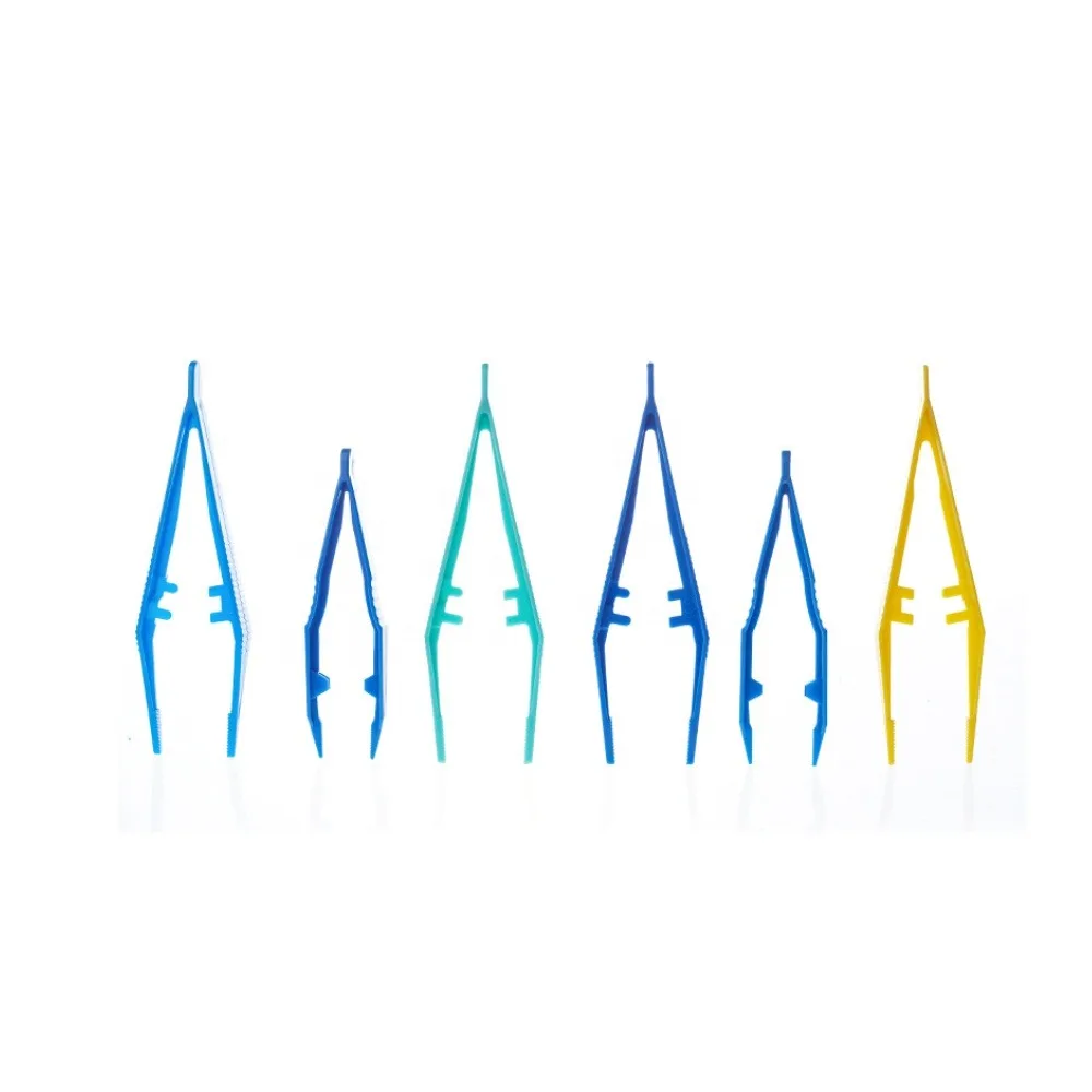 disposable hospital different types of sterile medical plastic surgical instruments tweezers medical forceps