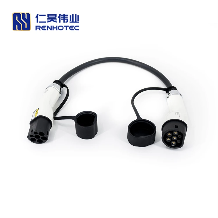 Charge with Car Electric 16A Plug Spring J1772 Reel 3 Mode Type1 Holder 32A Type2 Evse for 1 to Charger 2 Type Charging EV Cable