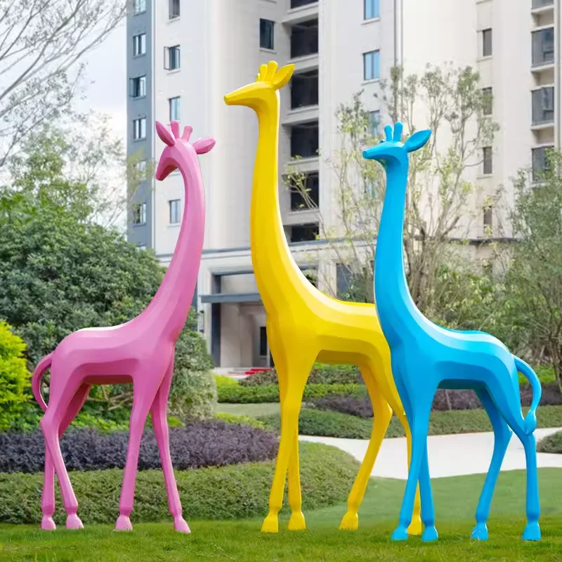 Outdoor Large Life Size Garden Zoo Park Decorative Fiberglass Resin Art ...