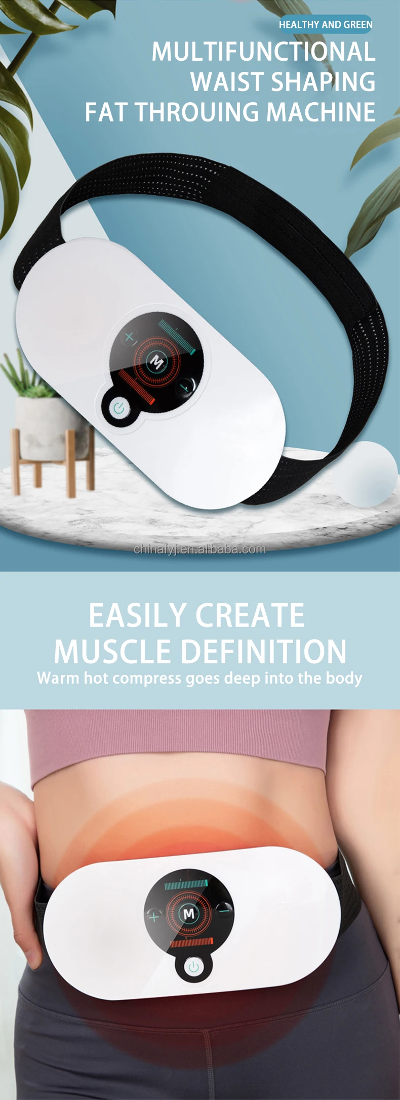 Thigh Slimming Belt Weight Loss Efficient Machine Adjustable Vibration