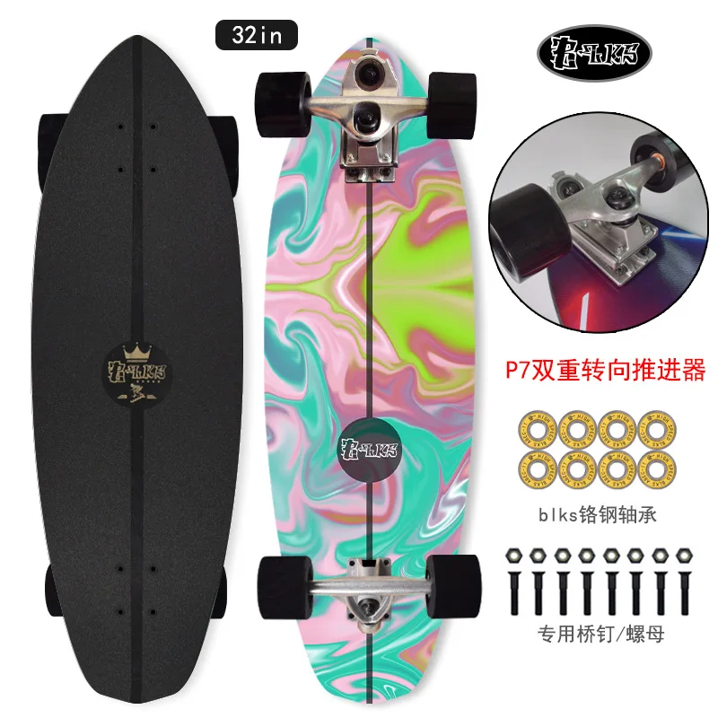 BLKS 32inch surf skate P7 Truck PU Wheels Carving Pumping Cruiser suftskate surf skateboard