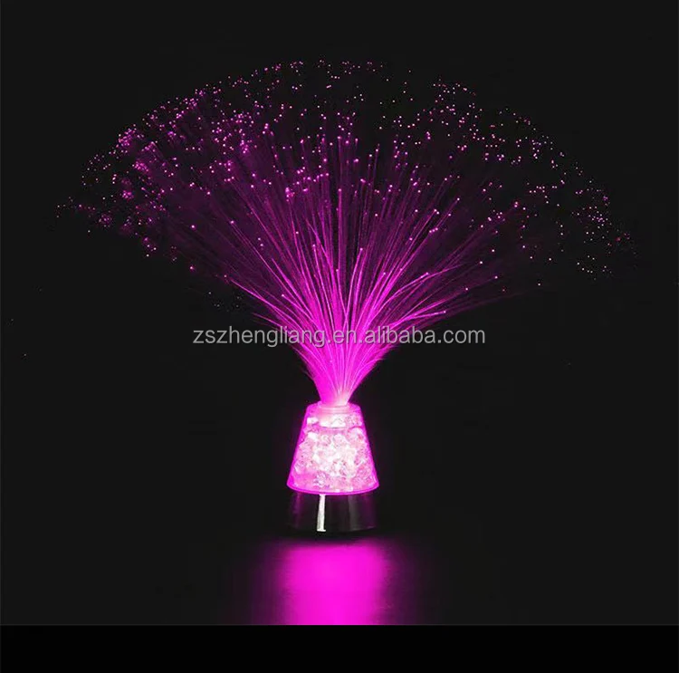 pink fibre optic lamp