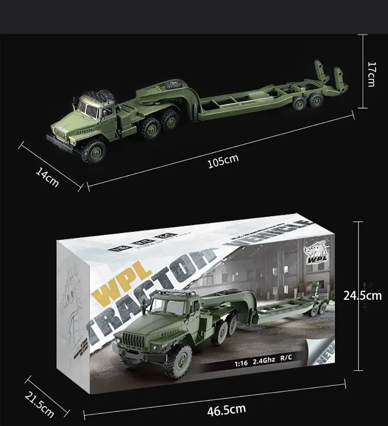 WPL B36-3 RC Simulated Battle Truck - 1/16 Scale Vehicle