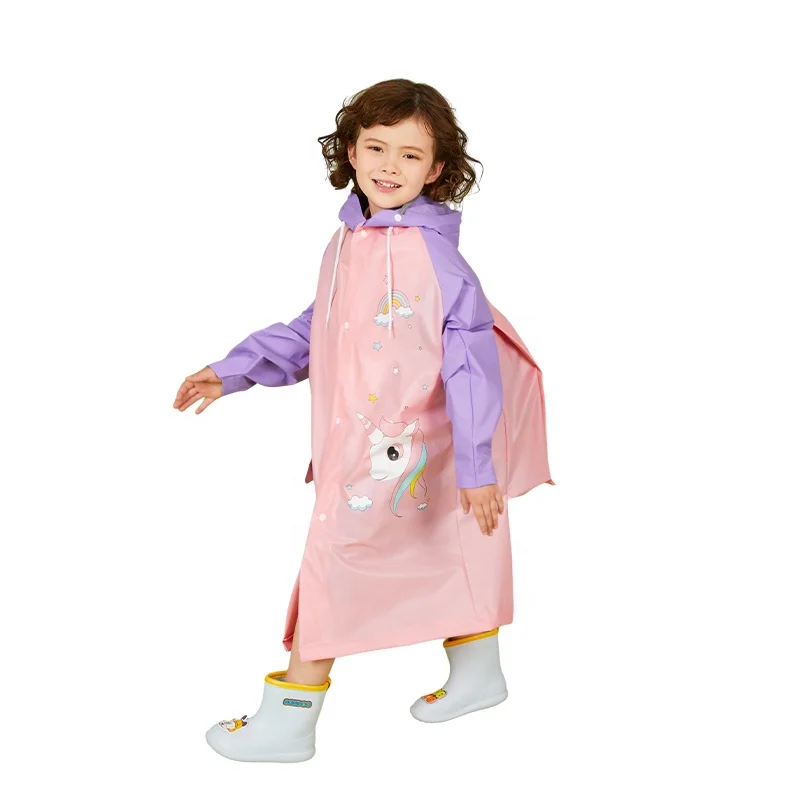 raincoat  Wholesale promotion Boys girls Printed waterproof kids rain coat waterproof outdoor