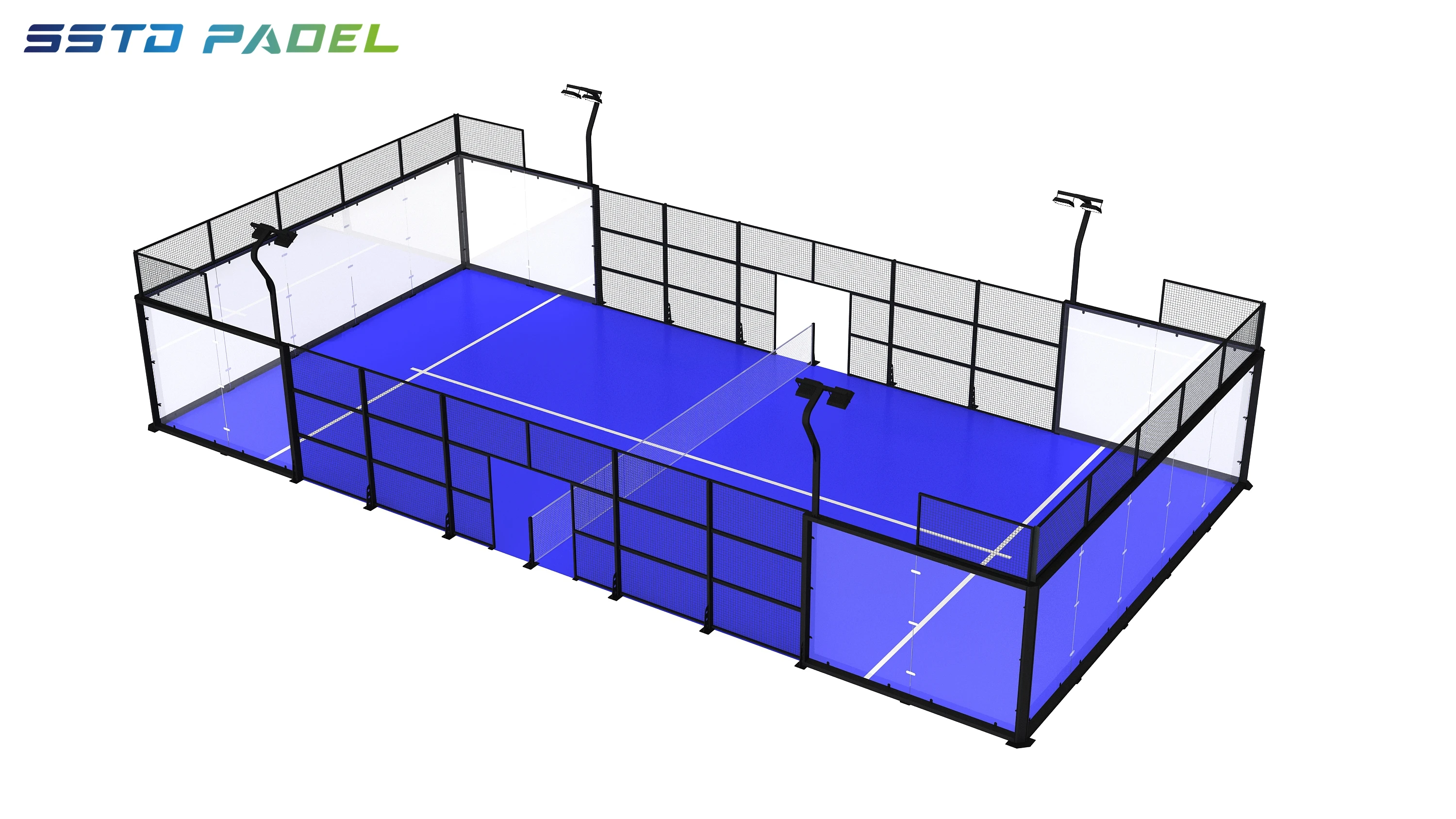 SSTD Outdoor China Panoramic Paddle Tennis Court Professional Manufacturer Classic Padel Court Advanced Tech for Padel Club factory