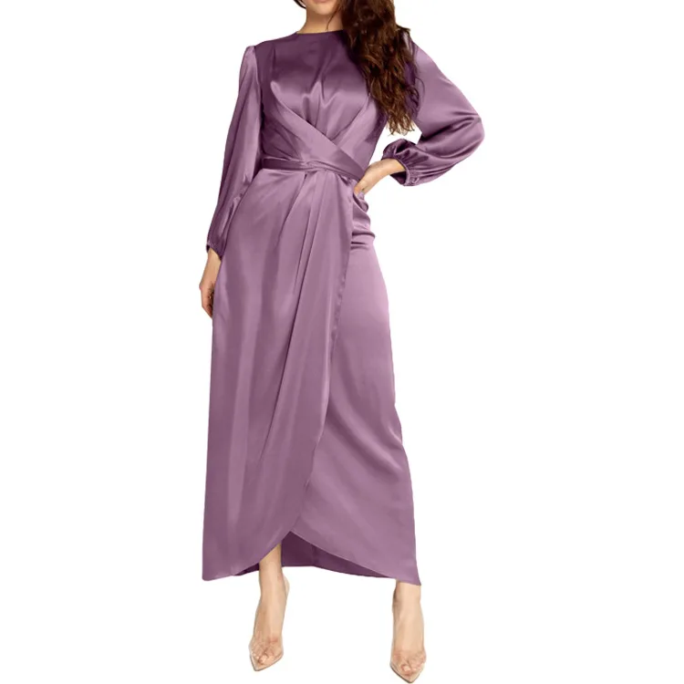 CCY Latest Arabic Abaya Designs 2024 Dubai Sexy Casual Elegante Abaya Supplier Women Satin Muslim Dress Islamic Clothing