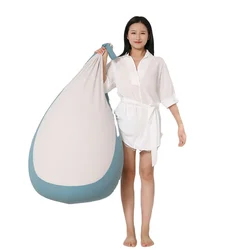 Water bead shape spandex filler foam giant bean bag cover for sale soft zero gravity bean bag