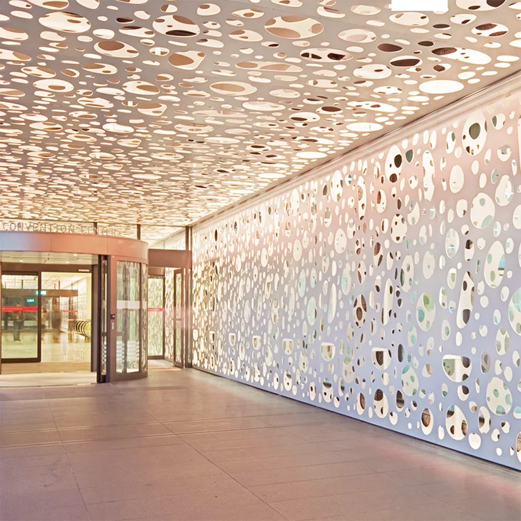 Modern House CNC Laser Cut Perforated Aluminum Facade Panel Metal Cladding Exterior Wall Panels Durable Aluminum Alloy for