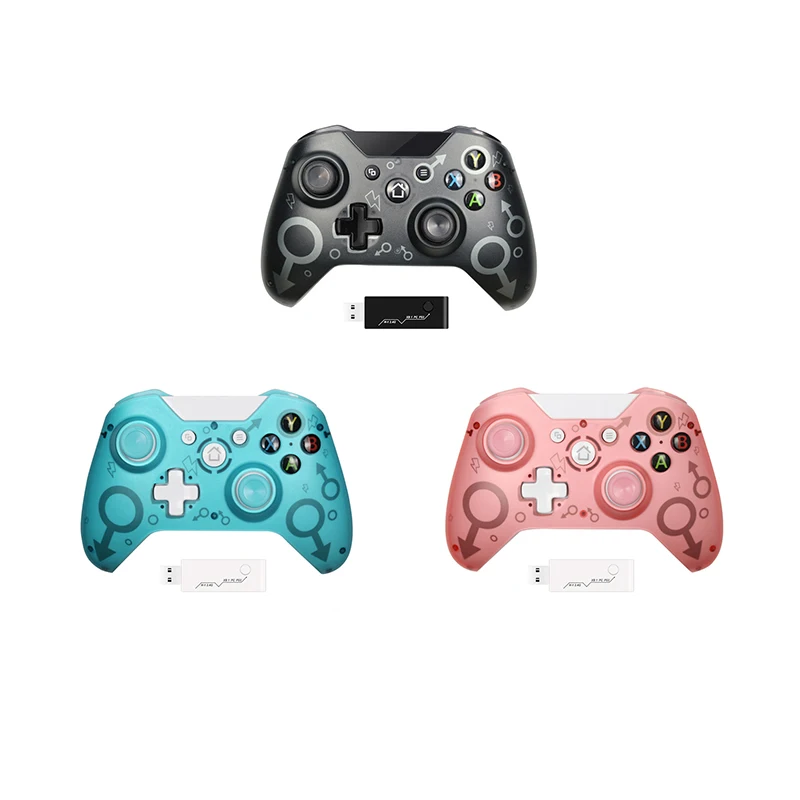 2.4GHz Wireless Game Controller Console Vibration Game Play for Xboxes One Motor Controls Gamepad 2.4GHz Wireless Game Controller Console Vibration Game Play for Xboxes One Motor Controls Gamepad