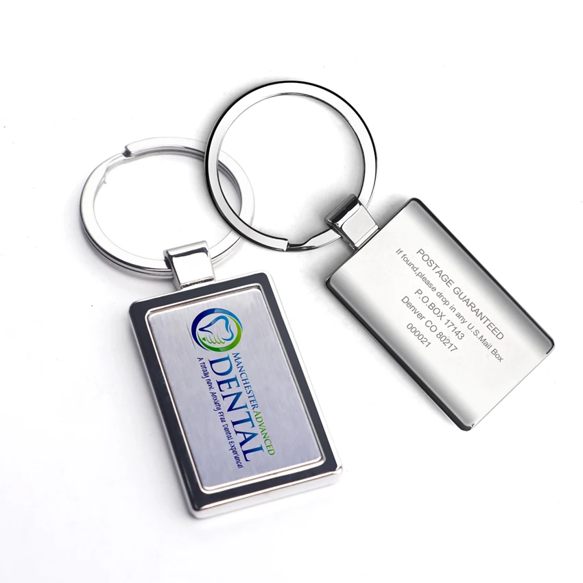 Custom Company Logo Cute Blank Metal Key Holder Key Ring Custom Logo Qr