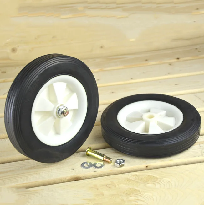 Heavy Duty Wheelchair air Compressor Industrial 8 Inch 200mm Pulley Rubber Caster Wheel