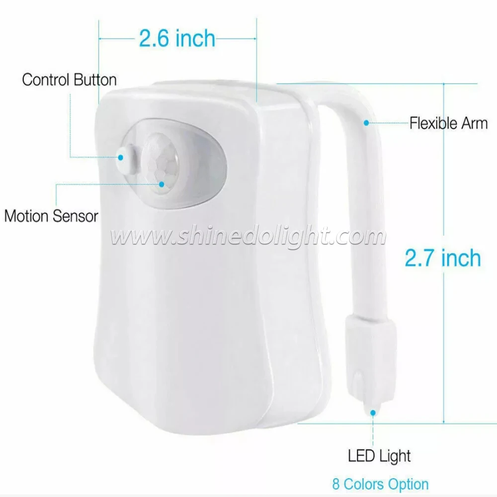 16 Colors Waterproof Smart Motion Sensor Toilet Light Human Induction Led Night Light Toilet Bowl Light for Bathroom WC Washroom
