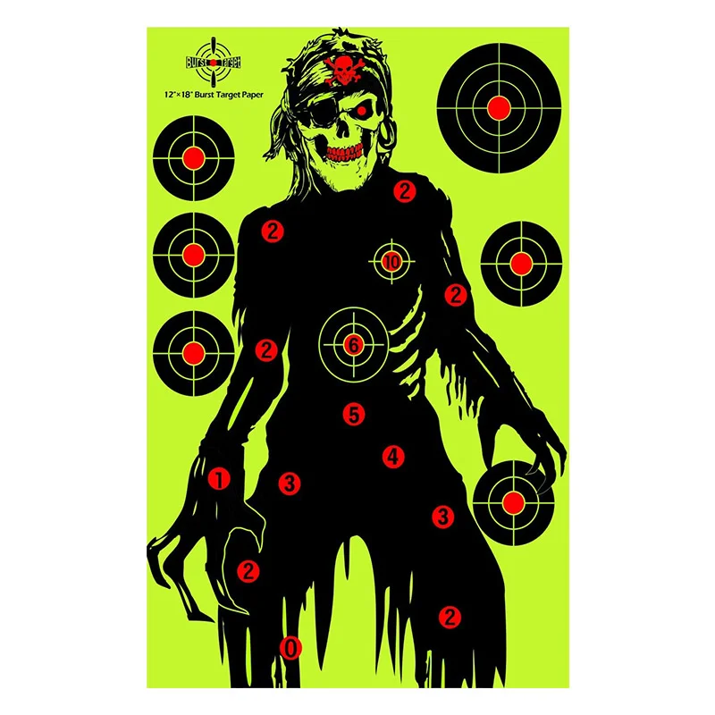 Custom 12x18 Inch Shooting Targets Silhouette Splatter Target Splatter