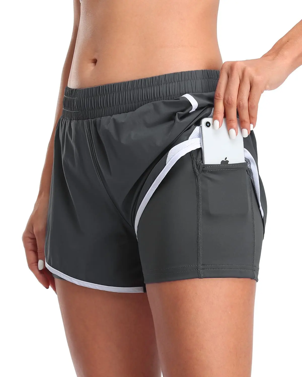 High Quality Women Sport Workout Shorts Athletic Shorts High Waist