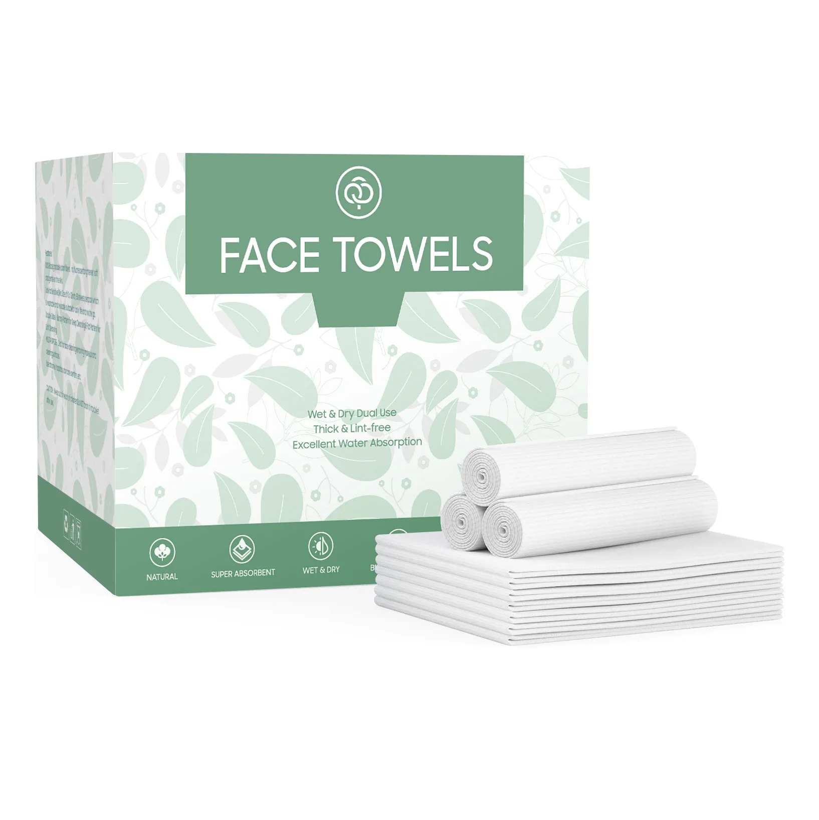 BSCI Certificate Factory Wholesale 100% USDA Biobased Face Towel  XL  Disposable Face Towel Dry Wipes