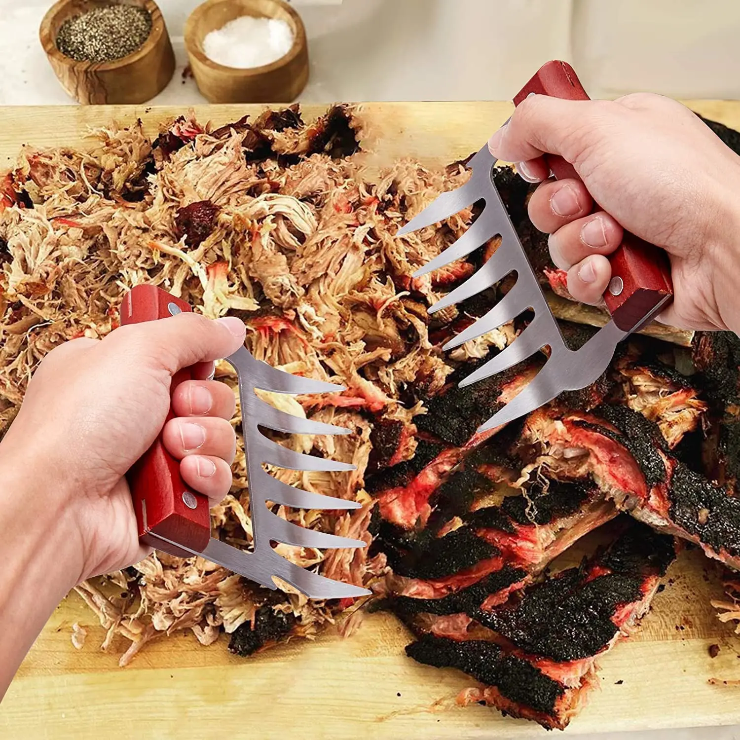 I.B.O Bear Claw Turkey Meat Divider Two Piece Hand Protector Multi Function Barbecue Anti Scald Meat Tearing Device 