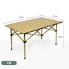 Table longue en fer allié jaune de 1,2 mètre