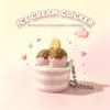 Pink striped cup, pink, chocolate