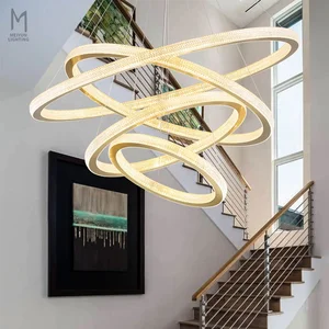 Modern Creative Personality LED Crystal Lamp Large Chandelier Living Room Lamp