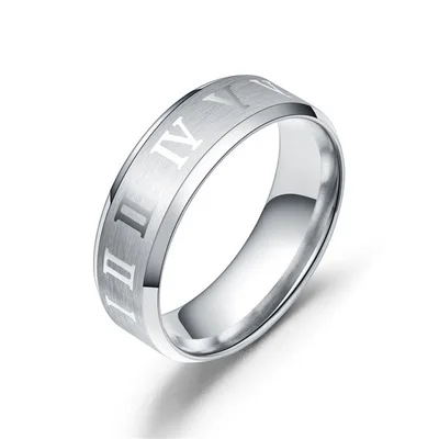 High Quality Spinner Ring Roman Digital Ring Stainless Steel Ring for Women Man