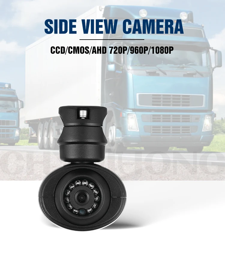 Truck & Bus Reverse Camera System 12v 24v Rear Front Side Mirror Arm ...