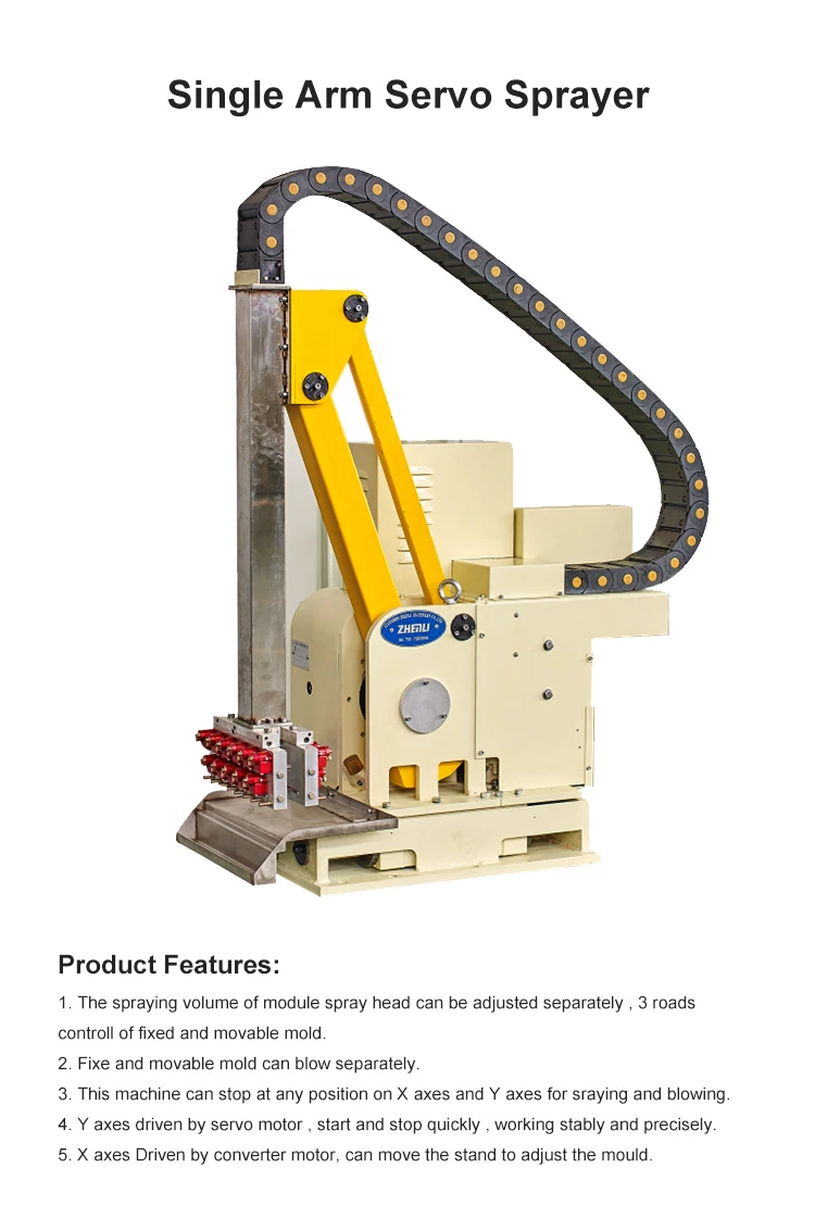 Competitive Price Adjustable Single Arm Servo Sprayer for Die Casting Machine Peripheral Equipment details