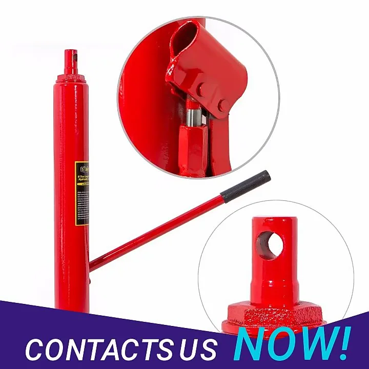 8 Ton Steel Single Pump Bottle Jack Lift Long Ram Jack Hydraulic For
