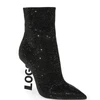 Stivali neri con strass