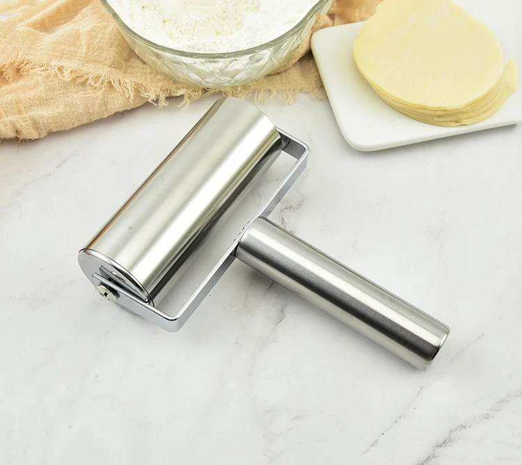 T type stainless steel small dough roller rolling pin stainless steel for baking