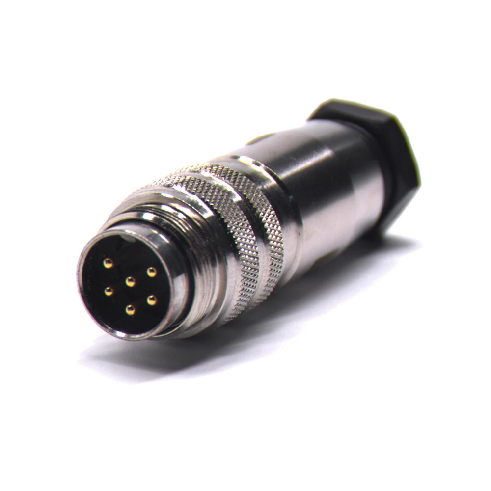 6 Pin Connector Male M16 Circular  Assembled Metal Aviation Plug