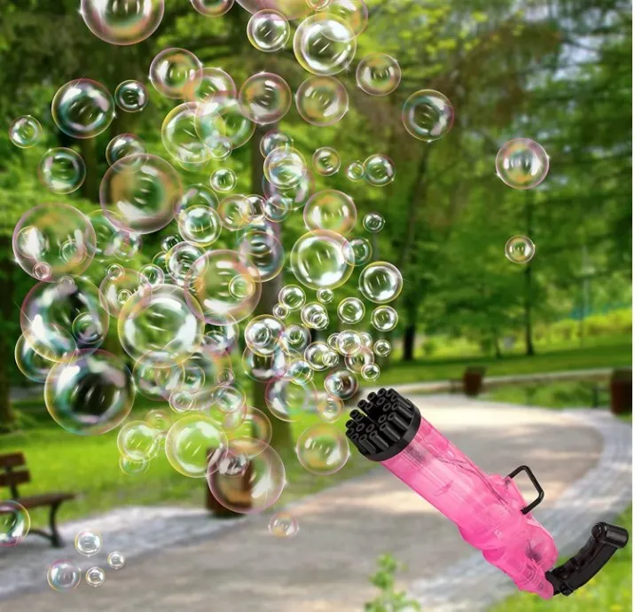 Машина для пузырьков Gatling, машина для пузырьков игрушечного подарка 2021, 21 отверстие, супер большой фантомный свет, автоматическая машина для пузырьков