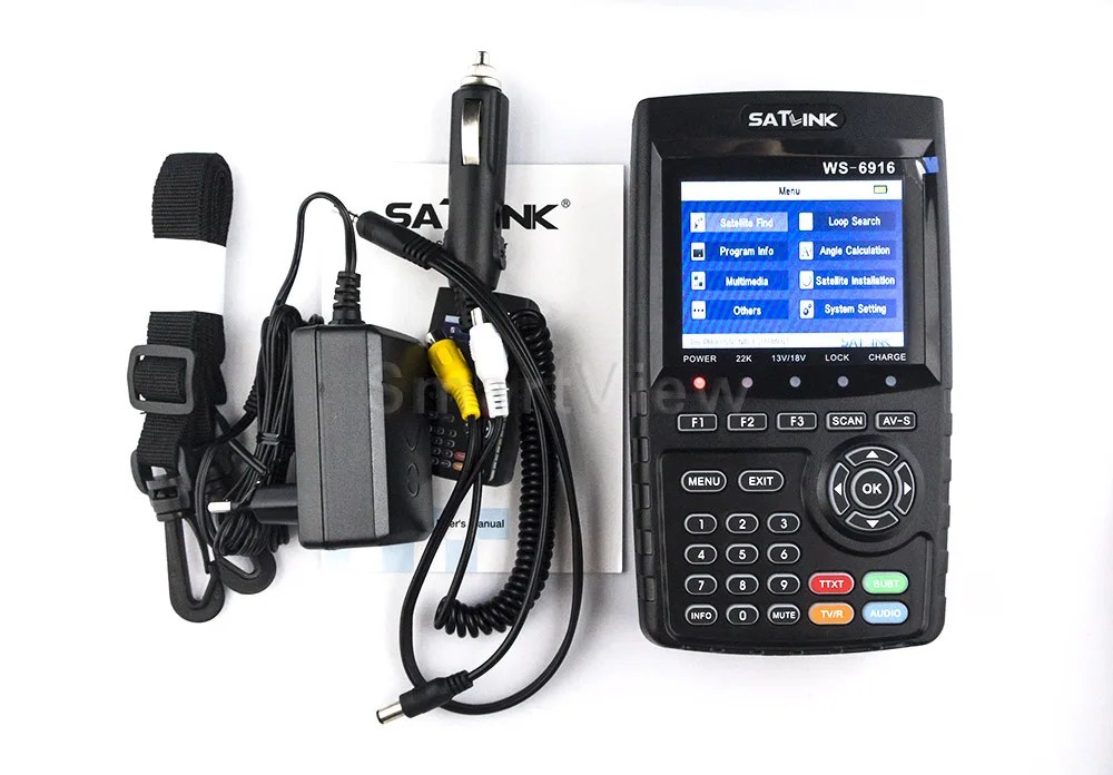 SATLINK WS-6916 Digital Satellite Finder Meter - DVB-S/S2, 3.5