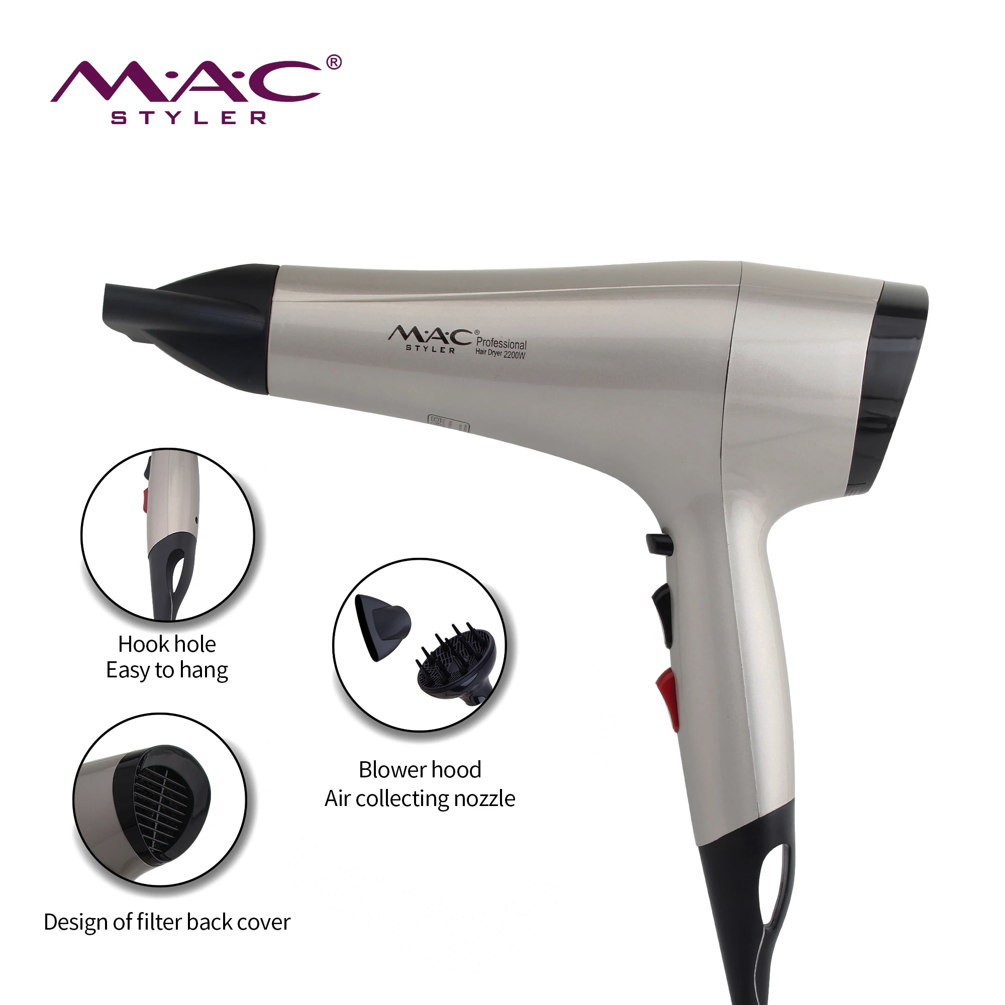 Professional Salon Private Label Salon Equipment Barber Professional 2200w  Hair Dryers With Concentrator High Power Blower Dryer - Buy Professional  Private Label 3000w Hair Dryer Professional Used In Salon,Equipment Barber  Best Hot