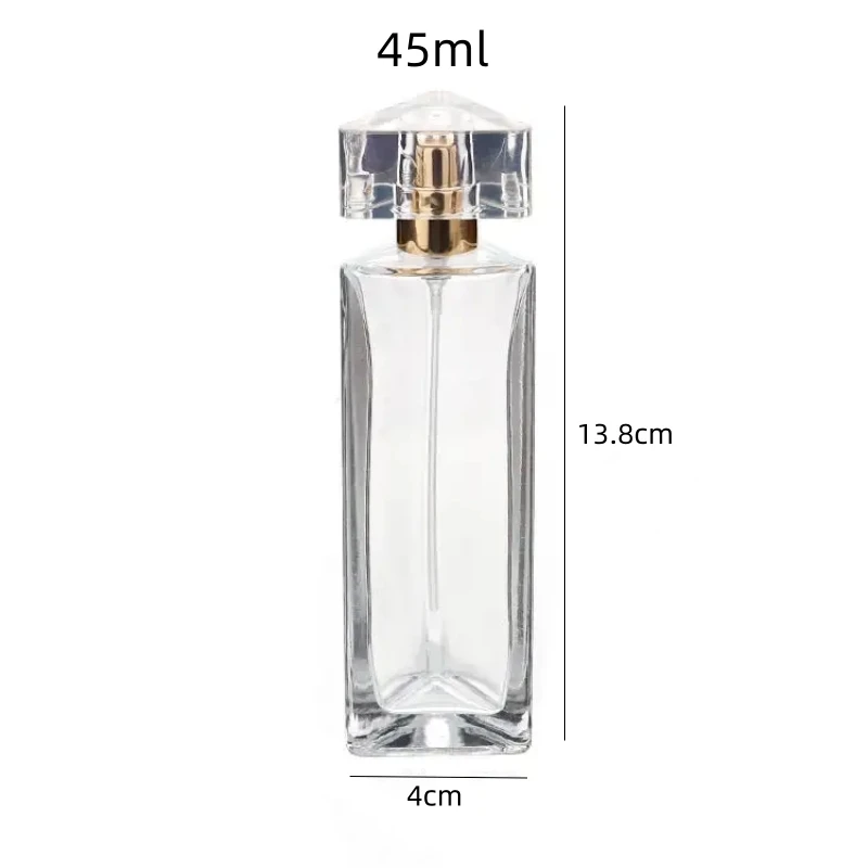 Factory Direct Triangle Perfume Bottle 30ml 45ml Glass Bottles Perfume