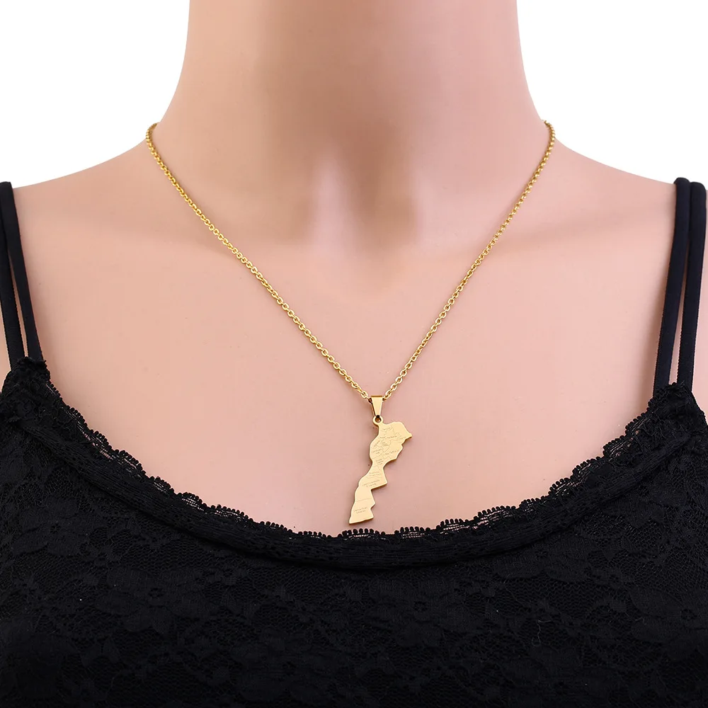 Africa Map Necklace
