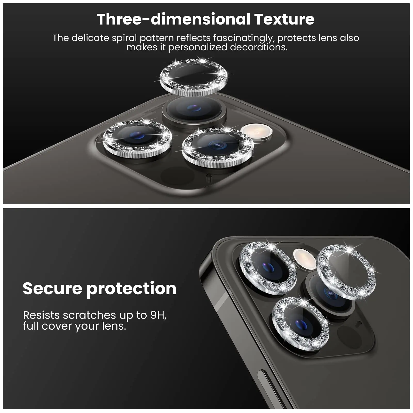 For Iphone 12 11 Camera Lens Protector Diamond Tempered Glass Screen Protector Phone Lens for Iphone 13 14 Camera Lens Protector