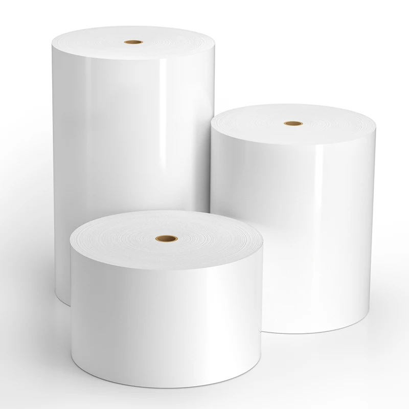 Thermal Transfer Self Adhesive Paper TTR Label Jumbo Roll Barcode Sticker Printing for Ribbon Printer