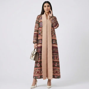 Women's Fashion Robe High Quality Design Plus Size Casual Abaya One Size Miyake Pleated Abaya